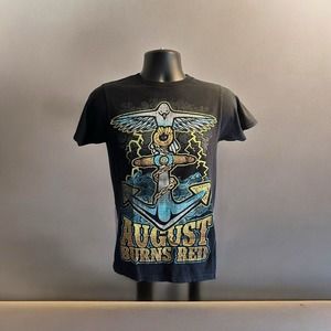 August Burns Red T-shirt Alien Eagle And Anchor Graphic Sz S Vintage